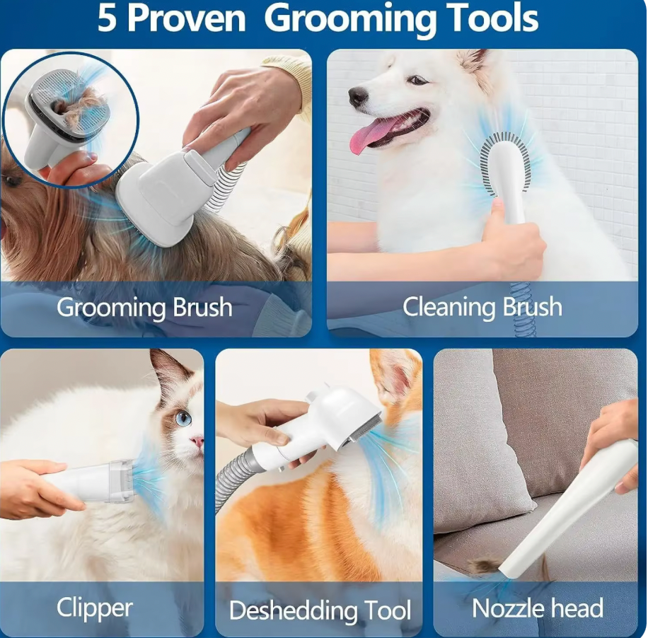 PawmazingPetâ„¢ Pet Grooming Vacuum Cleaner