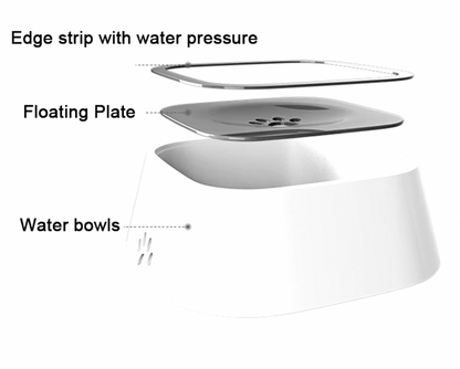 PawmazingPet™ Anti Splash Pet Floating Water Bowl